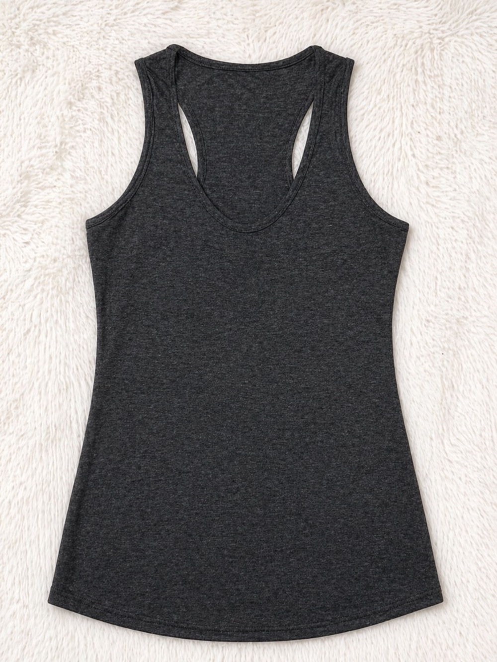 Sun Salt Sand Graphic Tank Dress Women’s Medium Gray Racerback Beachy Casual - Picture 2 of 2